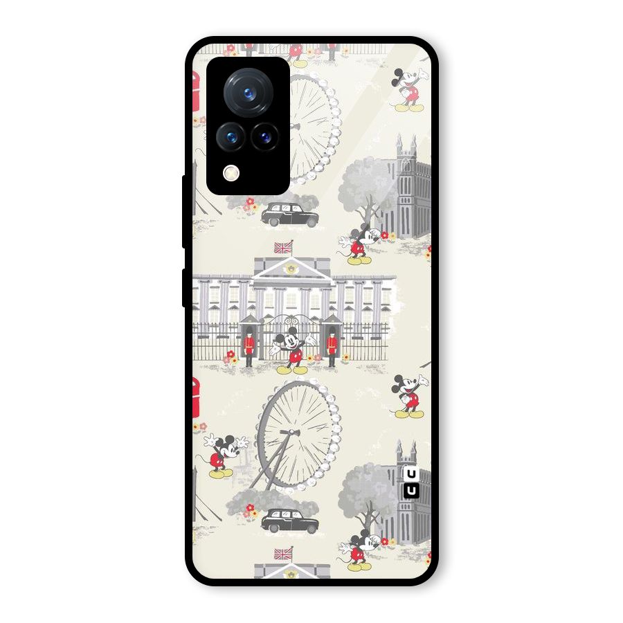 City Tour Pattern Glass Back Case for Vivo V21 5G