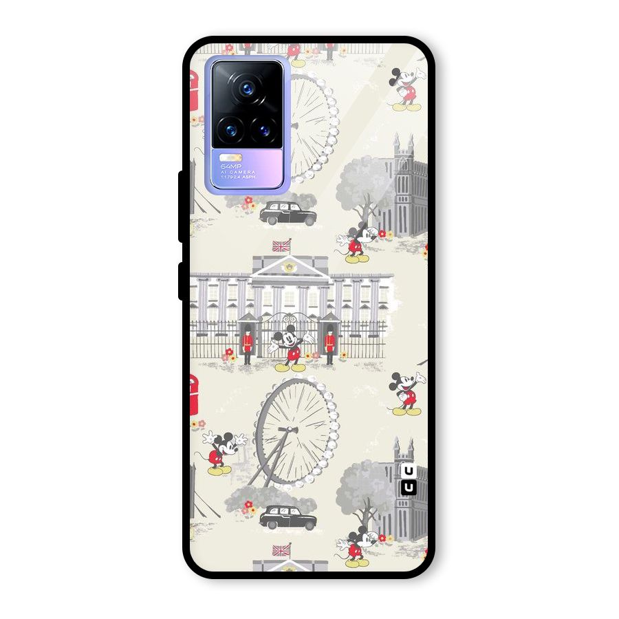 City Tour Pattern Glass Back Case for Vivo Y73