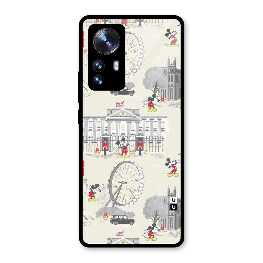 City Tour Pattern Glass Back Case for Xiaomi 12 Pro