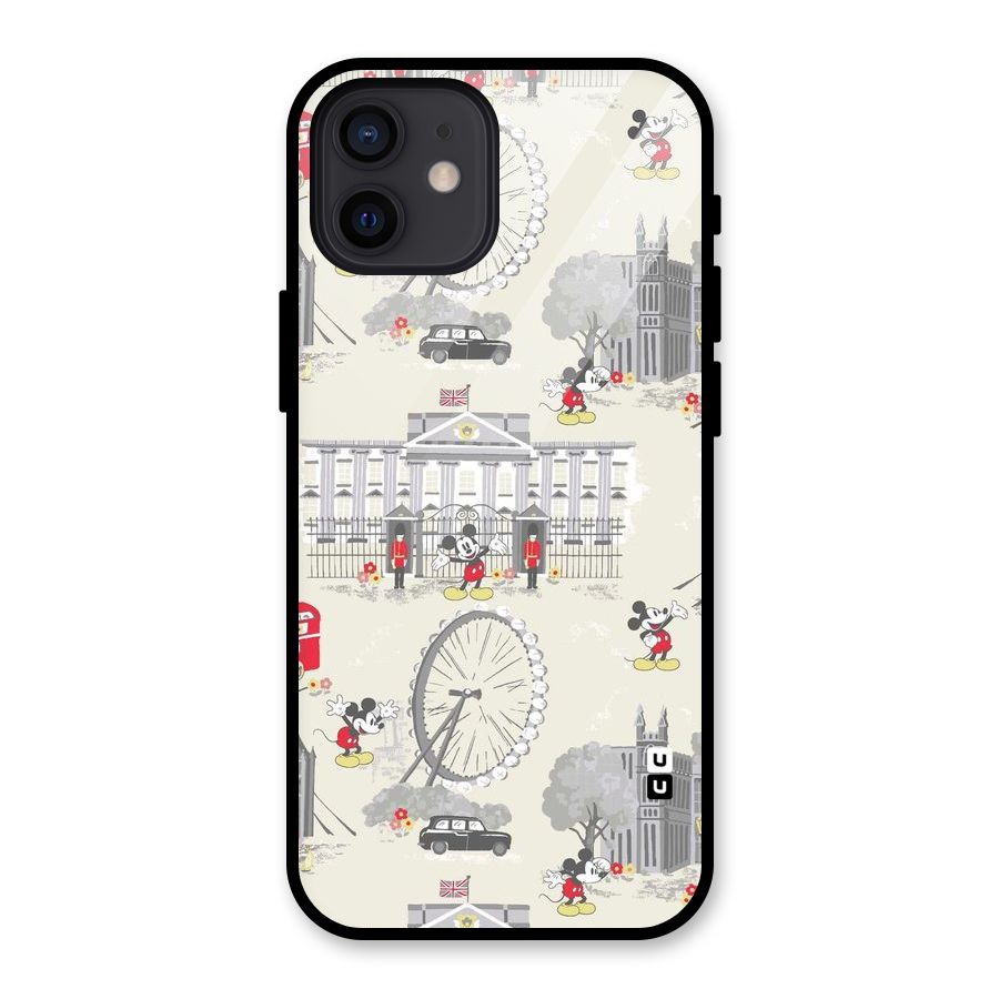 City Tour Pattern Glass Back Case for iPhone 12