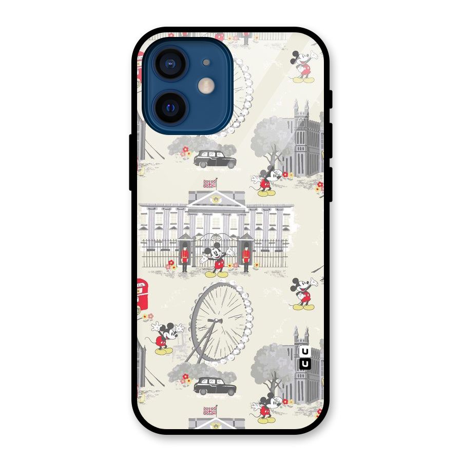 City Tour Pattern Glass Back Case for iPhone 12 Mini