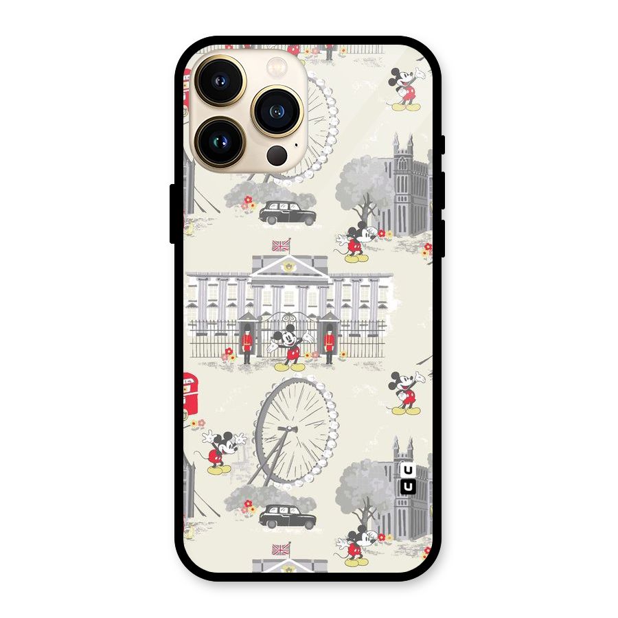 City Tour Pattern Glass Back Case for iPhone 13 Pro Max