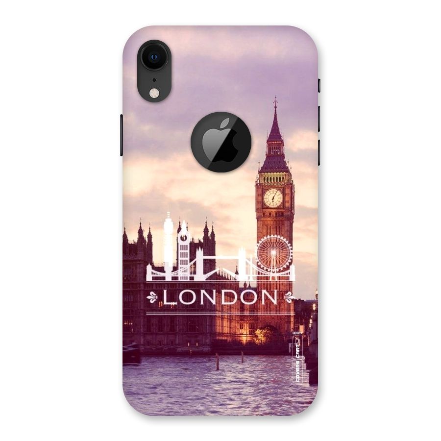 City Tower Back Case for iPhone XR Logo Cut