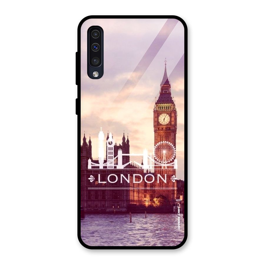 City Tower Glass Back Case for Galaxy A50