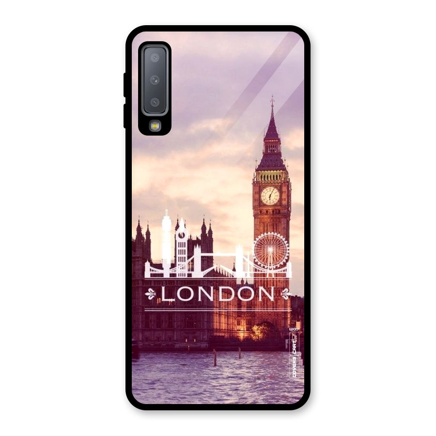 City Tower Glass Back Case for Galaxy A7 (2018)