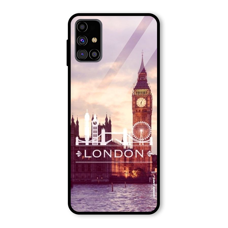 City Tower Glass Back Case for Galaxy M31s