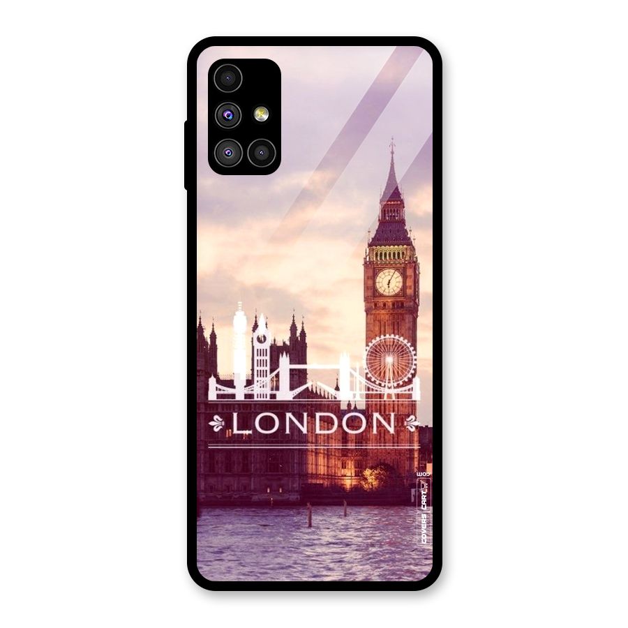 City Tower Glass Back Case for Galaxy M51