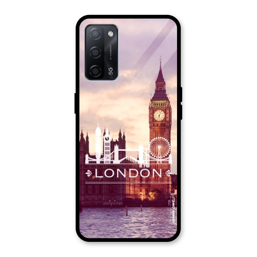 City Tower Glass Back Case for Oppo A53s 5G