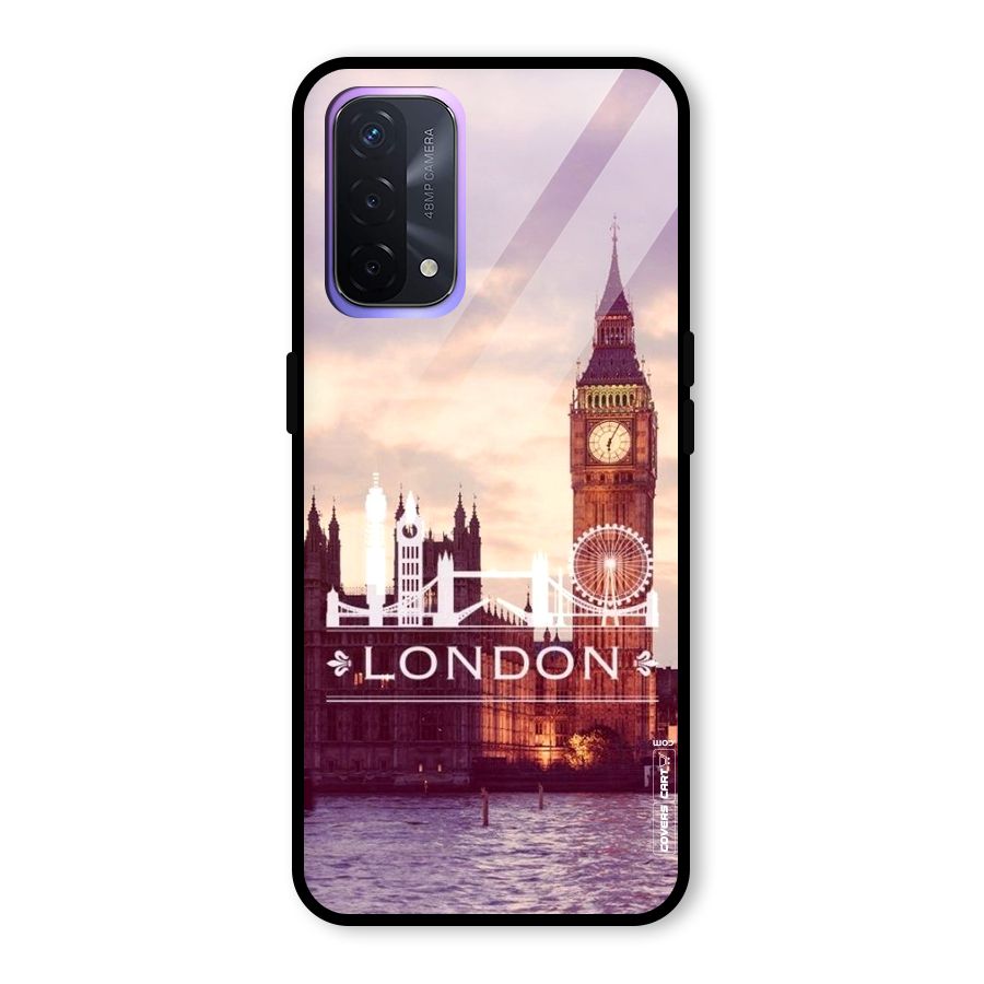 City Tower Glass Back Case for Oppo A74 5G