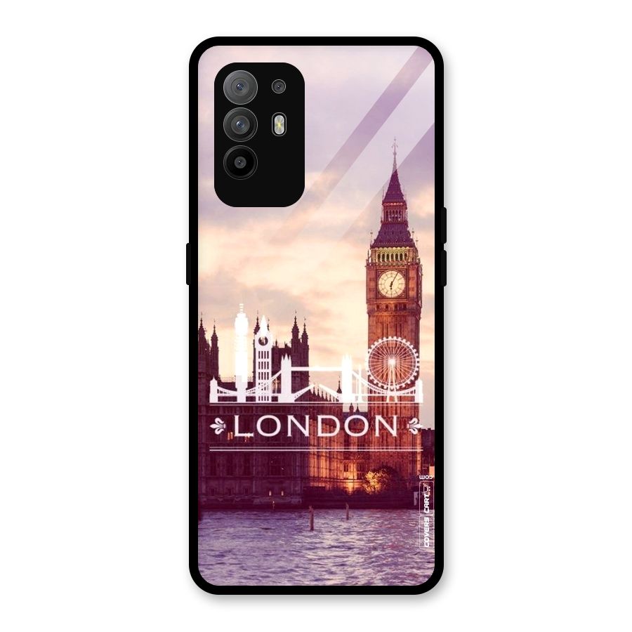 City Tower Glass Back Case for Oppo F19 Pro Plus 5G
