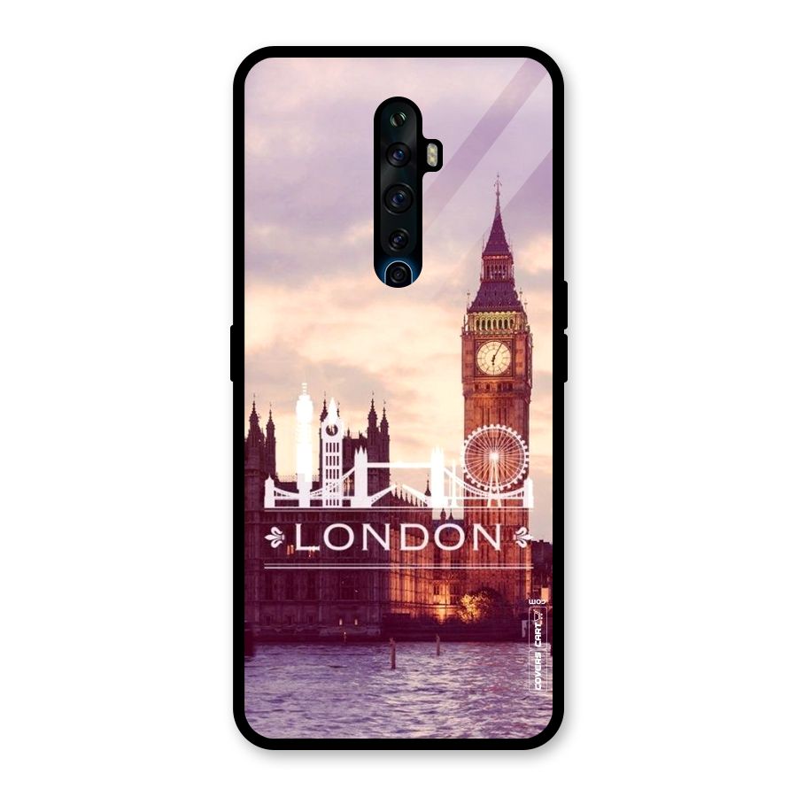City Tower Glass Back Case for Oppo Reno2 F