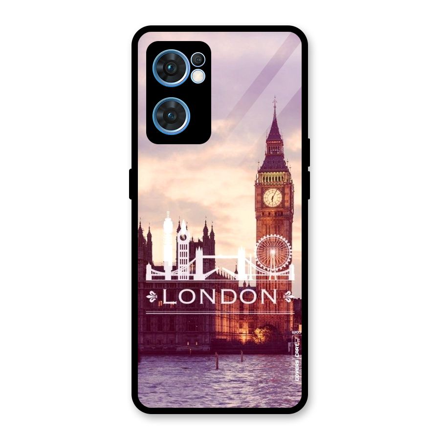 City Tower Glass Back Case for Oppo Reno7 5G