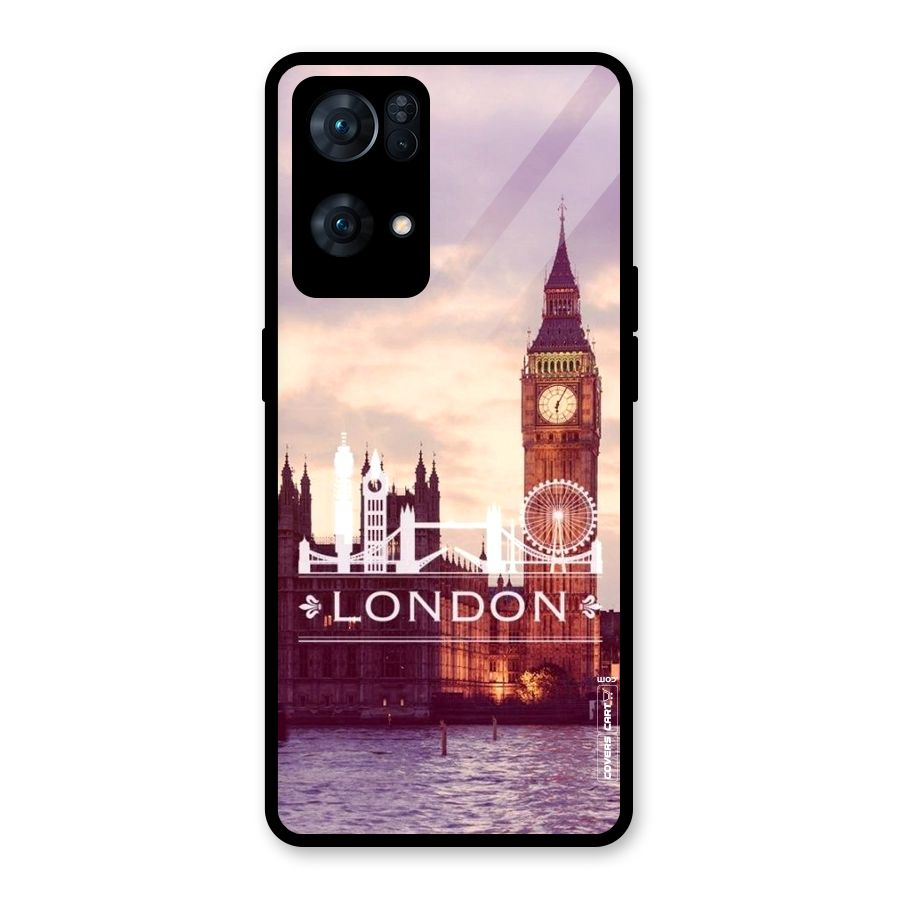City Tower Glass Back Case for Oppo Reno7 Pro 5G