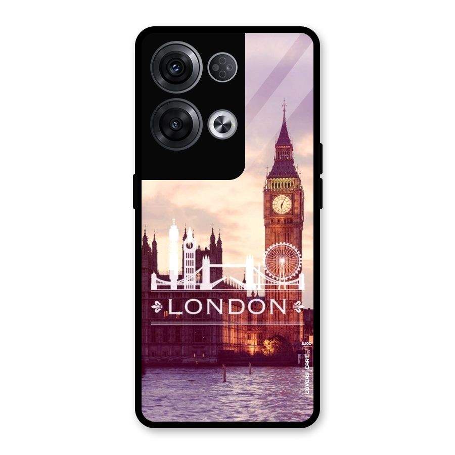 City Tower Glass Back Case for Oppo Reno8 Pro 5G