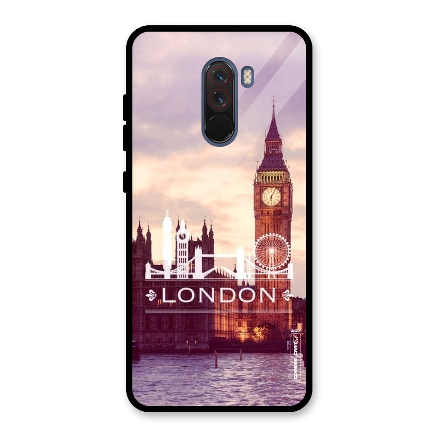 City Tower Glass Back Case for Poco F1