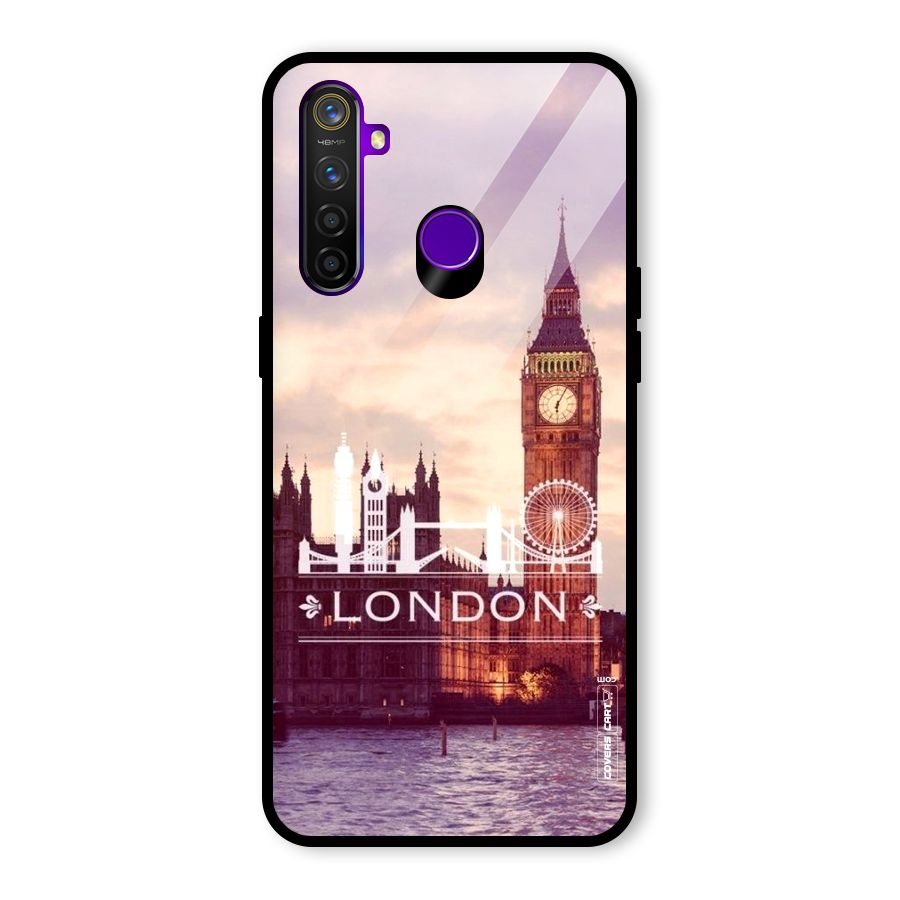 City Tower Glass Back Case for Realme 5 Pro