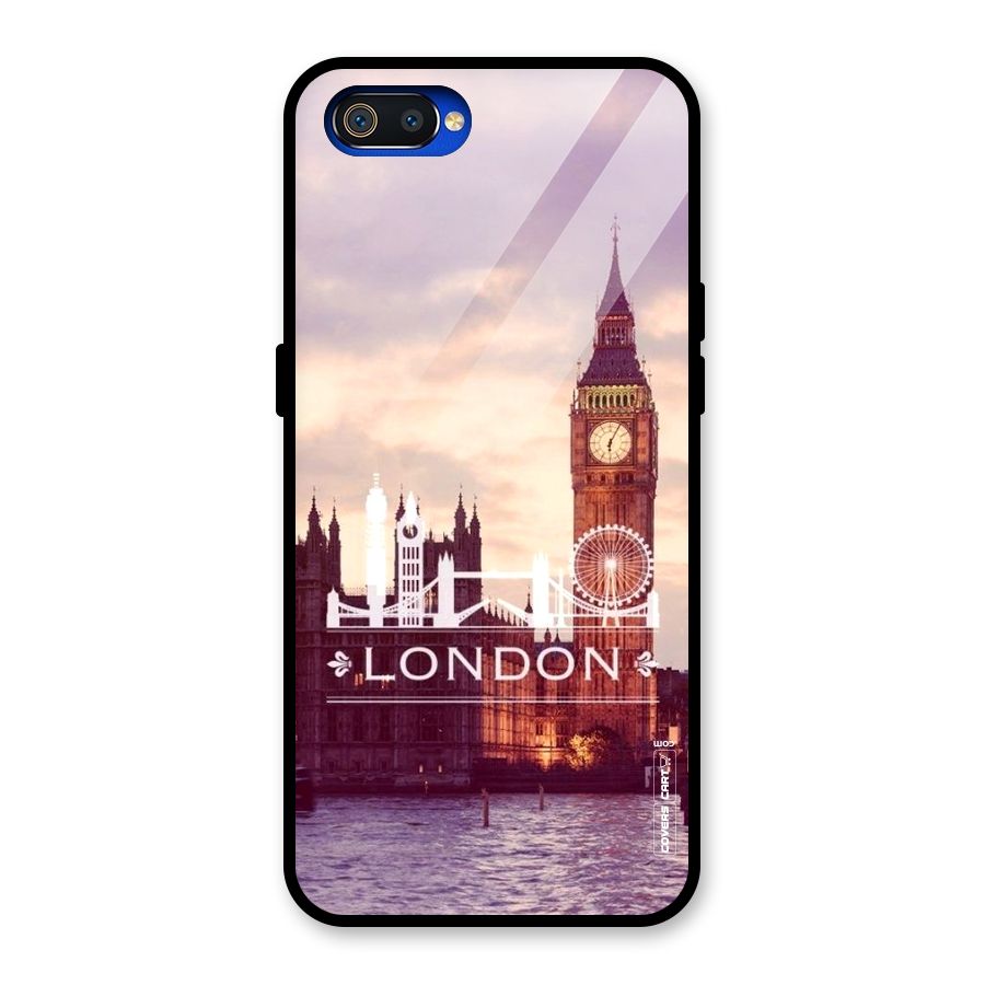 City Tower Glass Back Case for Realme C2