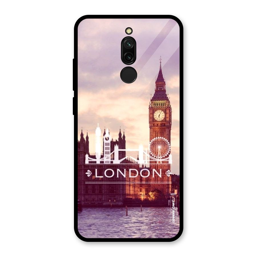 City Tower Glass Back Case for Redmi 8