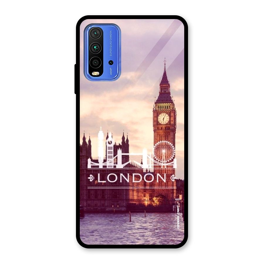 City Tower Glass Back Case for Redmi 9 Power