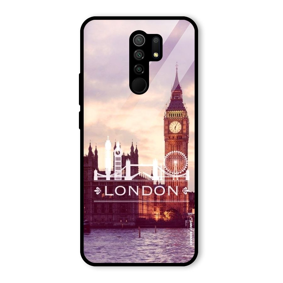City Tower Glass Back Case for Redmi 9 Prime