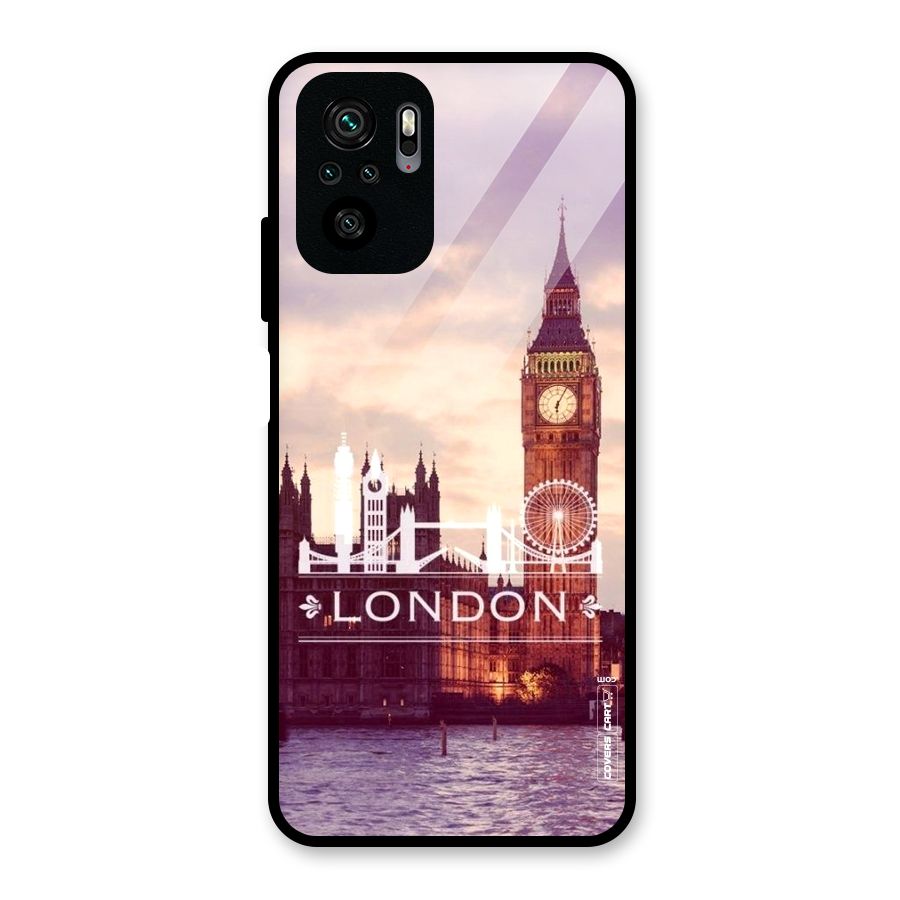 City Tower Glass Back Case for Redmi Note 10S