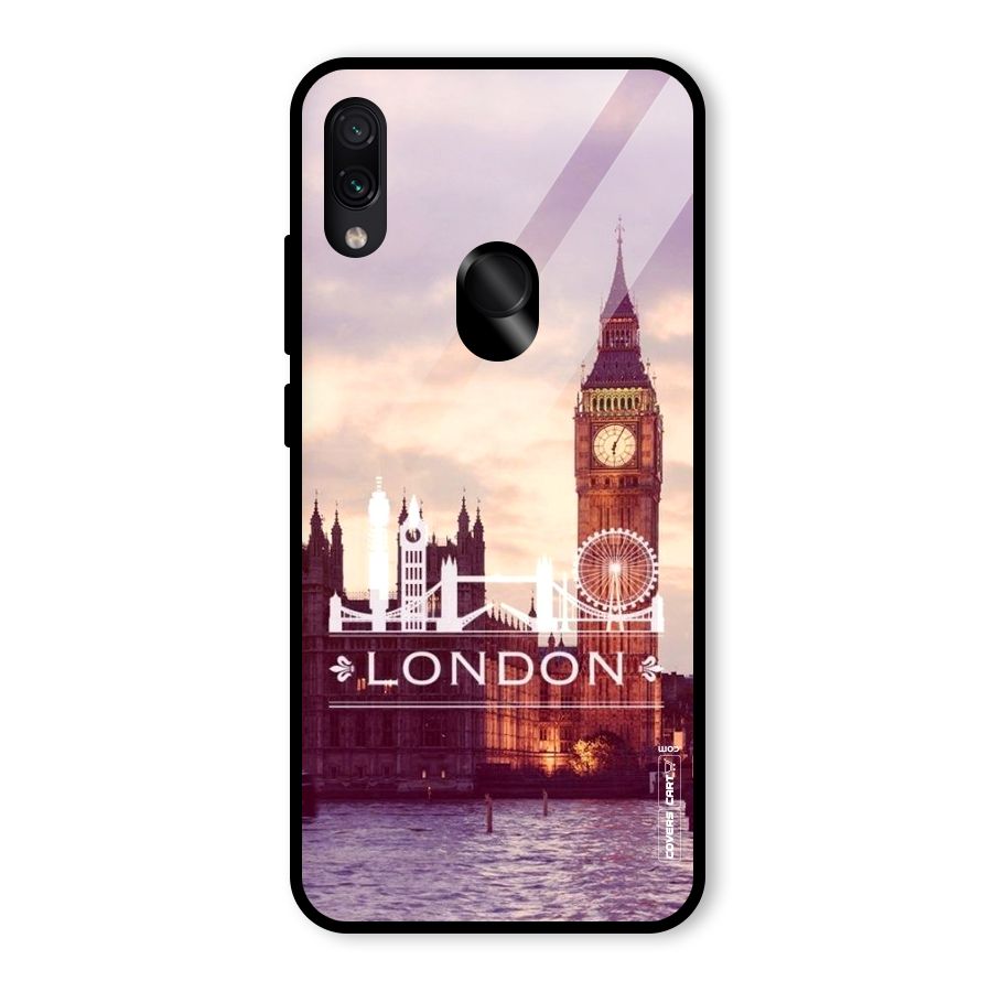 City Tower Glass Back Case for Redmi Note 7 Pro