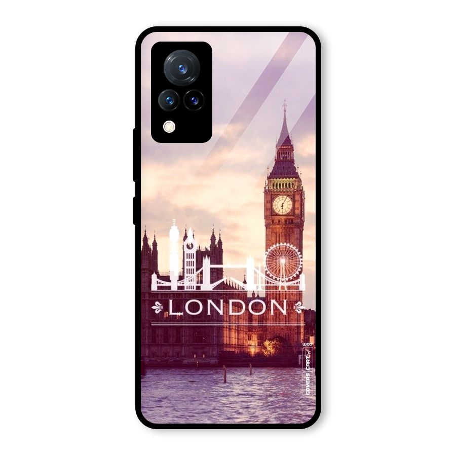 City Tower Glass Back Case for Vivo V21 5G