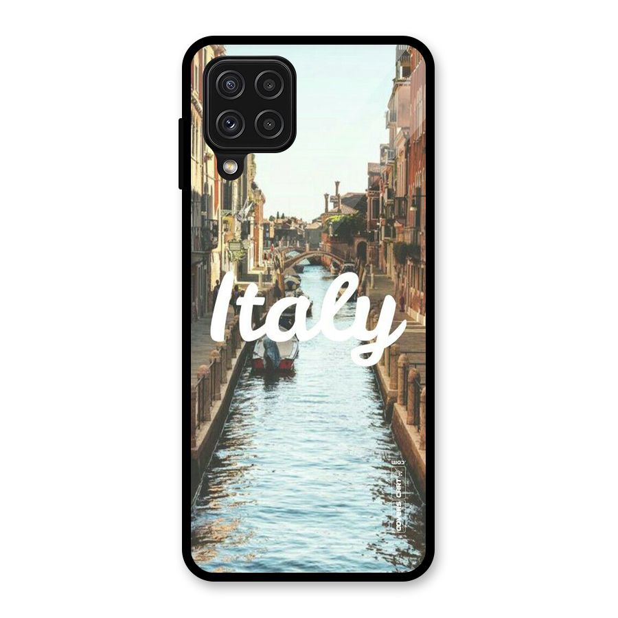 City Travel Glass Back Case for Galaxy A22 4G