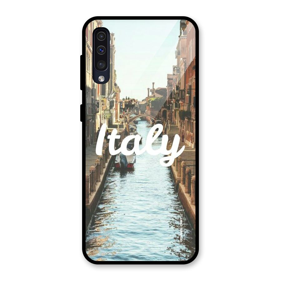 City Travel Glass Back Case for Galaxy A30s