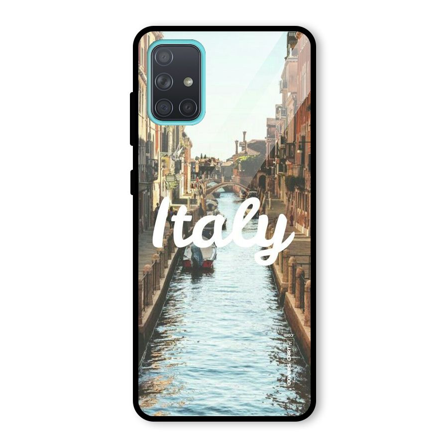 City Travel Glass Back Case for Galaxy A71