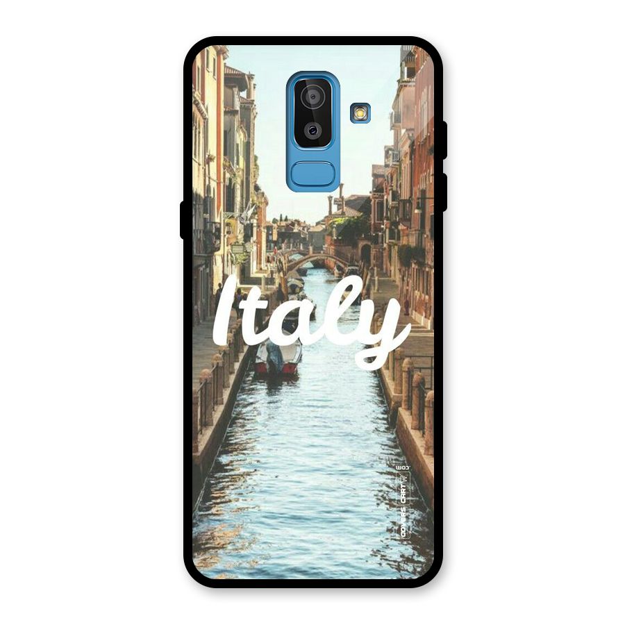 City Travel Glass Back Case for Galaxy J8