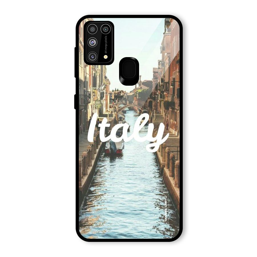 City Travel Glass Back Case for Galaxy M31