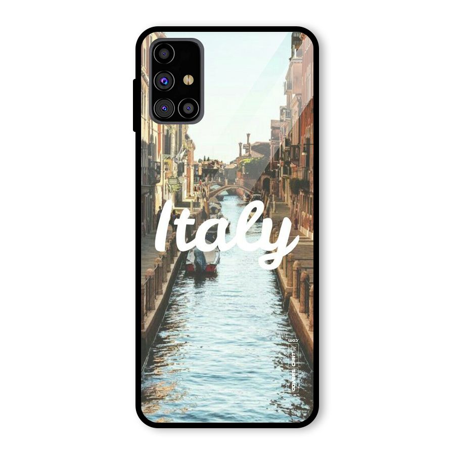 City Travel Glass Back Case for Galaxy M31s