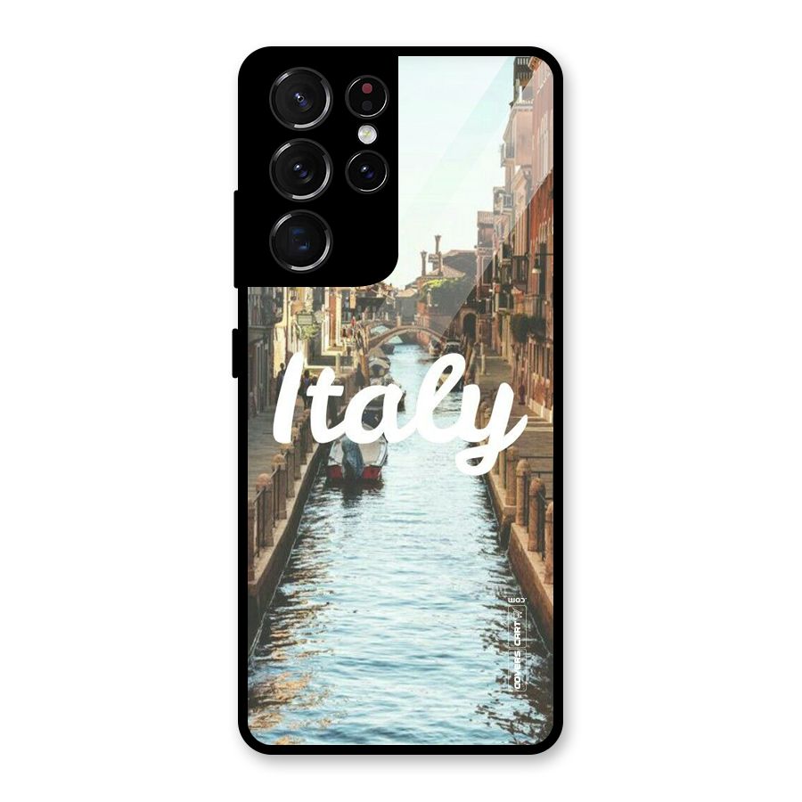City Travel Glass Back Case for Galaxy S21 Ultra 5G