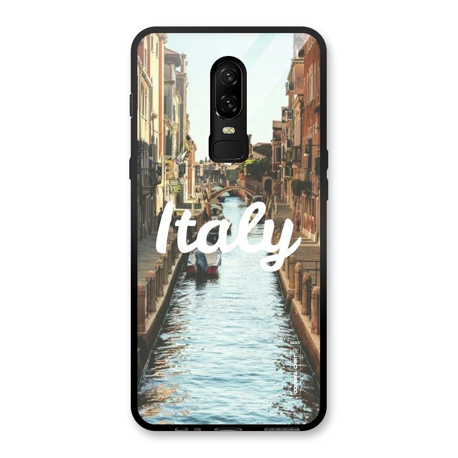 City Travel Glass Back Case for OnePlus 6