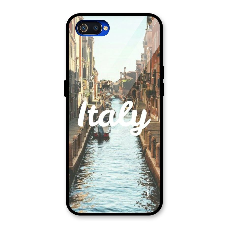 City Travel Glass Back Case for Realme C2