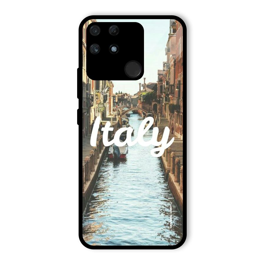 City Travel Glass Back Case for Realme Narzo 50A
