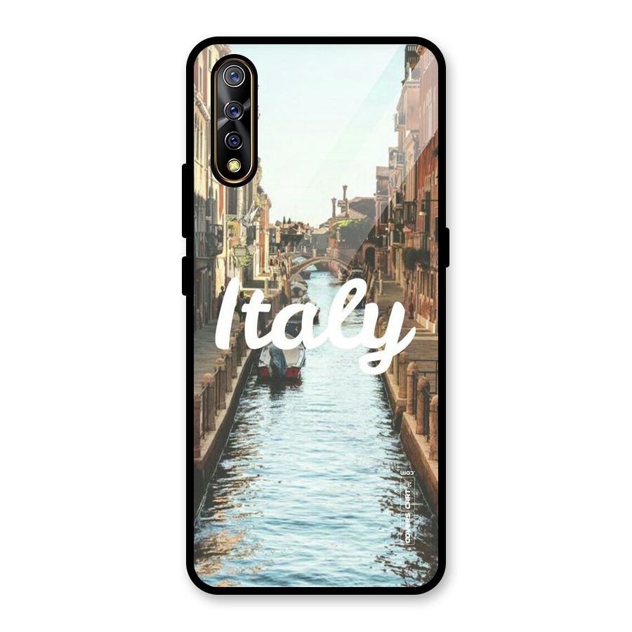 City Travel Glass Back Case for Vivo S1