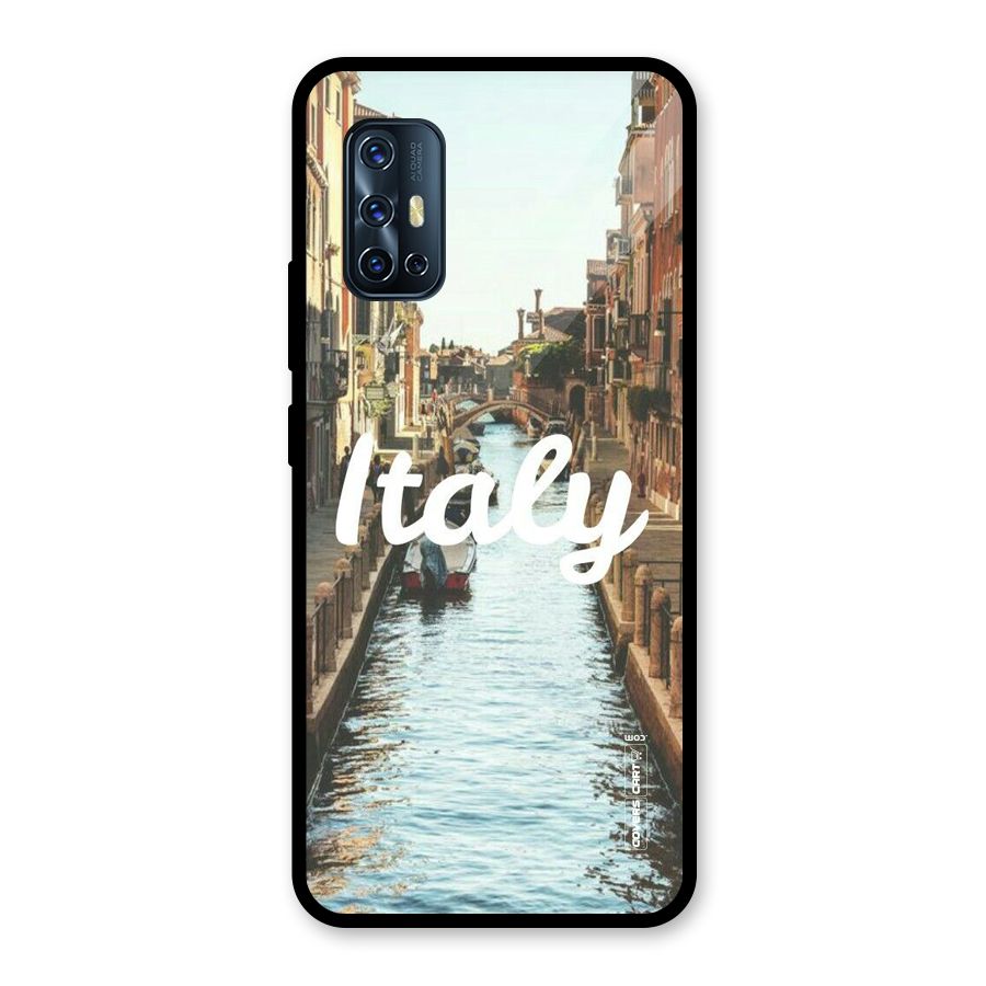 City Travel Glass Back Case for Vivo V17