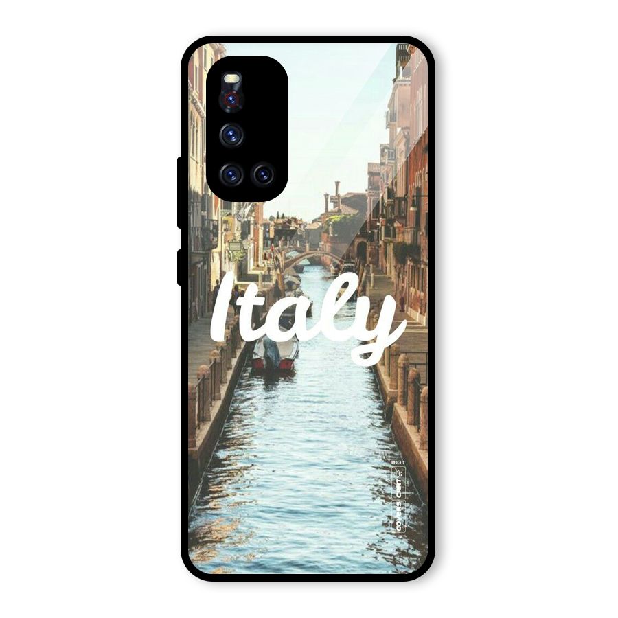 City Travel Glass Back Case for Vivo V19