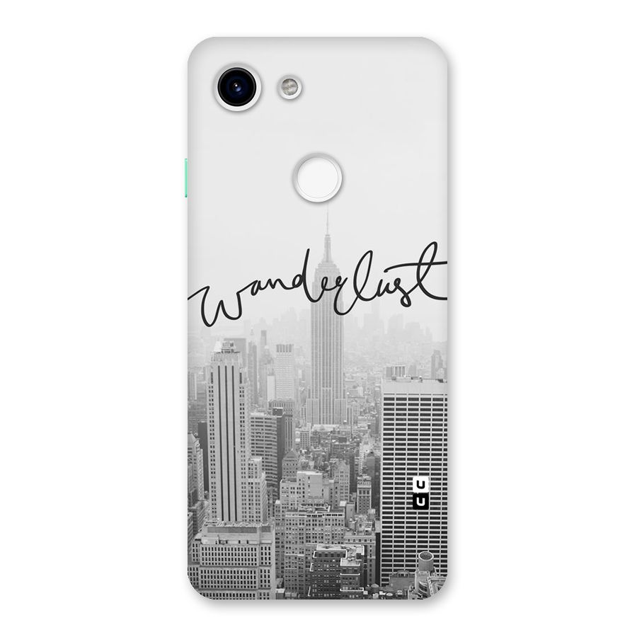 City Wanderlust Monochrome Back Case for Google Pixel 3