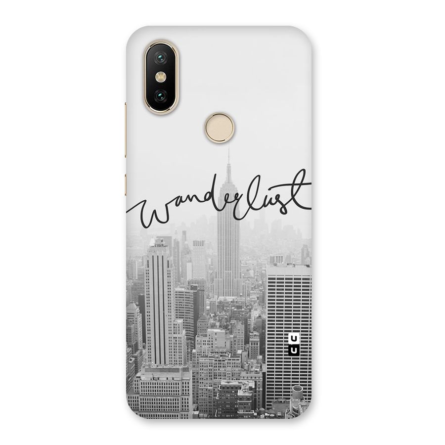 City Wanderlust Monochrome Back Case for Mi A2