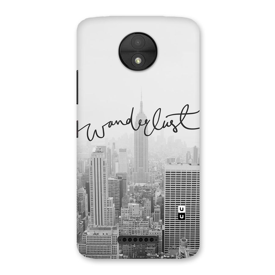 City Wanderlust Monochrome Back Case for Moto C