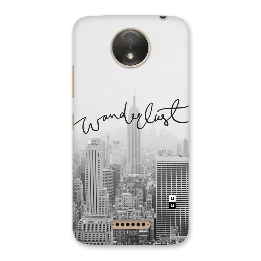 City Wanderlust Monochrome Back Case for Moto C Plus