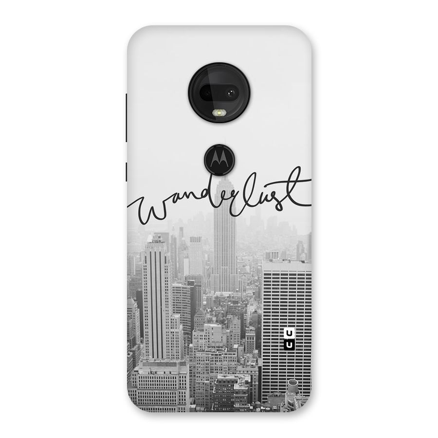City Wanderlust Monochrome Back Case for Moto G7