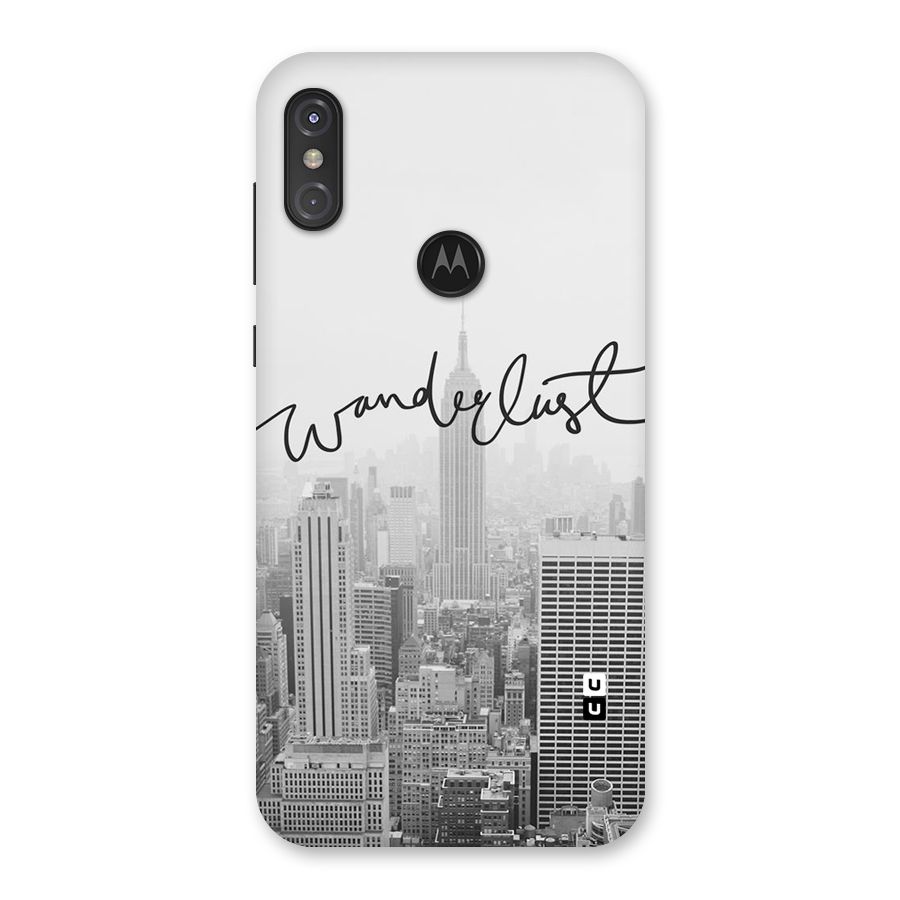 City Wanderlust Monochrome Back Case for Motorola One Power