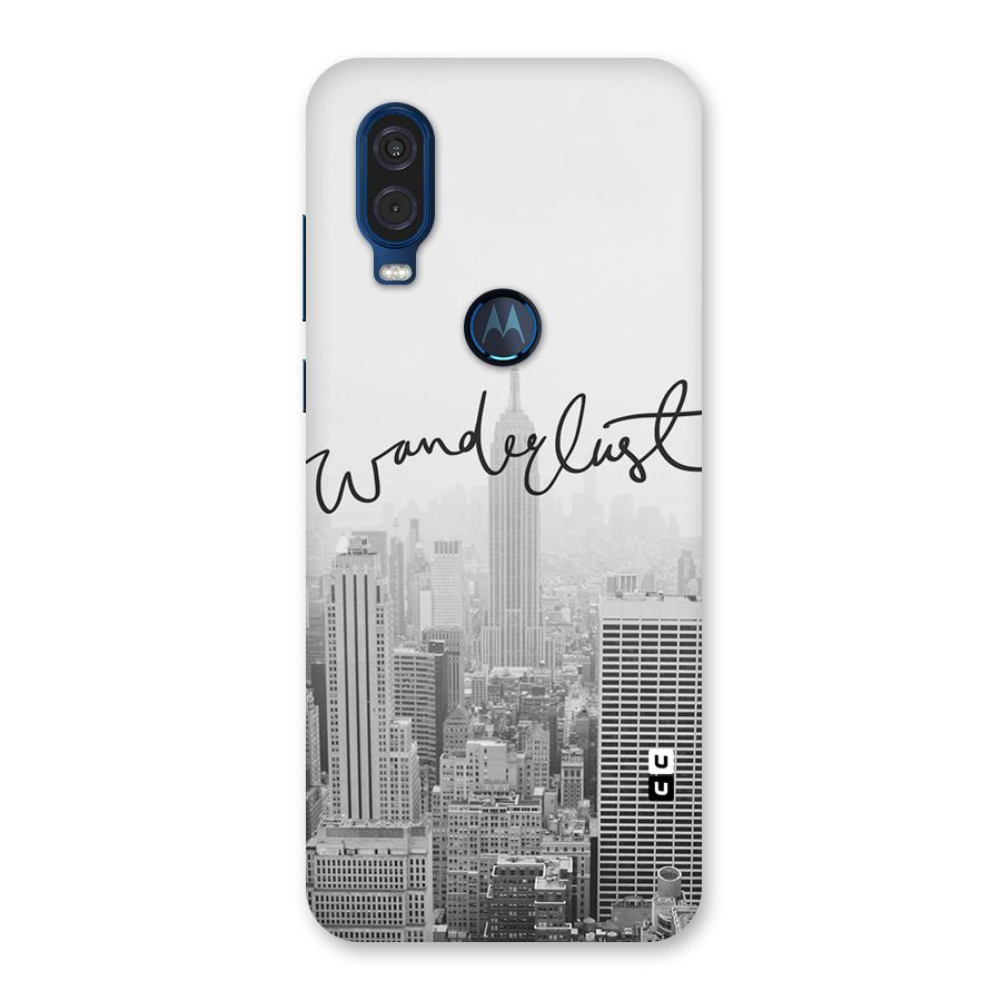 City Wanderlust Monochrome Back Case for Motorola One Vision