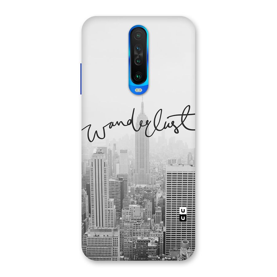 City Wanderlust Monochrome Back Case for Poco X2