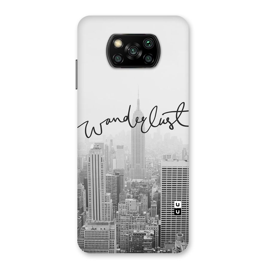 City Wanderlust Monochrome Back Case for Poco X3