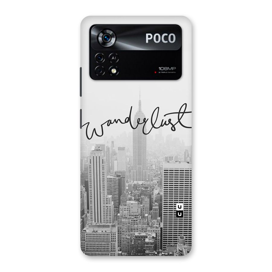 City Wanderlust Monochrome Back Case for Poco X4 Pro 5G